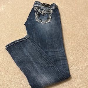 Miss Me Easy Skinny jeans size 28 X 33 crystal and colored gems